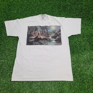 Vintage 1995 Native American Shirt Large 21x27 Audubon-Illusions